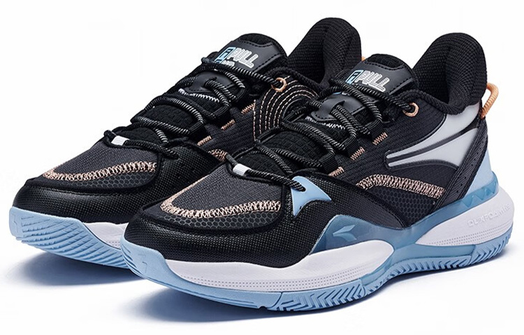 361° Comfortable And Trendy Abrasion Resistant Slip Resistant Low top Basketball Shoes Men’s Blue Black