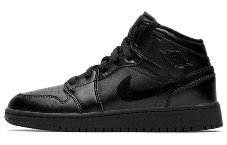 Jordan 1 Mid GS Deep Black