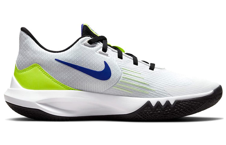Мужские кроссовки Nike Precision 5 (белый / черный / зеленый) — Белый / чёрный / зелёный — фото 2