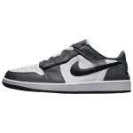Jordan Air Jordan 1 Slip Resistant Abrasion Resistant Low top Vintage Basketball Shoes Unisex White Gray Black