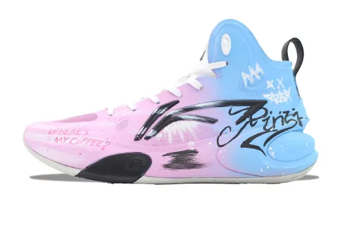 Li Ning YuShuai 17 Abrasion Resistant Slip Resistant Coverage High top Basketball Shoes Men's Blue Pink Black