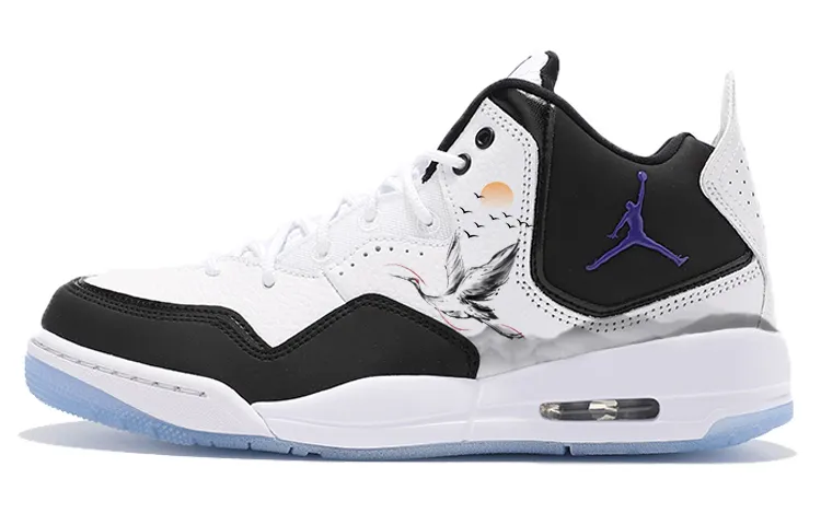 Jordan Courtside 23 Mid top Vintage Basketball Shoes GS Black White