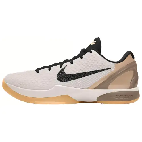Nike Zoom Kobe 6 Protro Cushioning Slip Resistant Low top Basketball Shoes Unisex White Black Brown