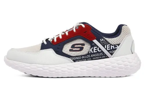 Skechers Monster Comfortable Fabric Low top Running Shoes Men's Blue Red