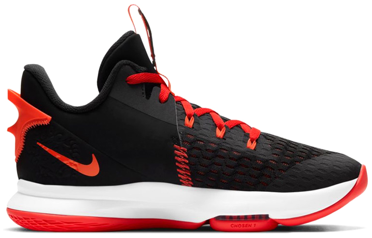 Мужские кроссовки Nike Witness 5 LeBron EP (черный / красный) — Чёрный / красный — фото 2