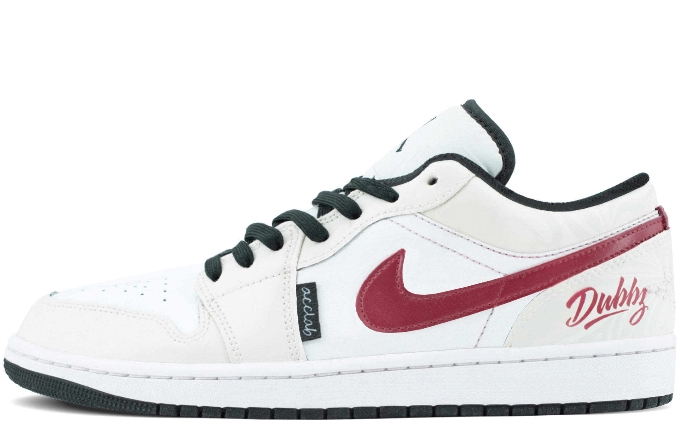 Jordan 1 Low top Vintage Basketball Shoes Men’s Beige White Red