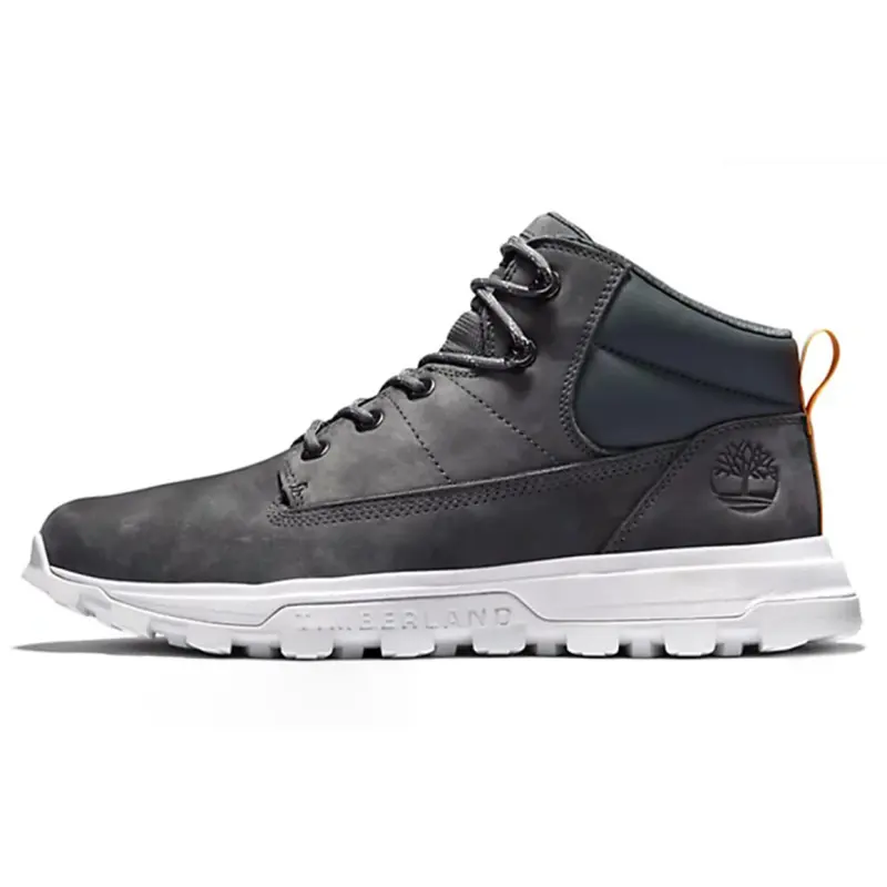 Timberland Treeline Fashion Trend Mid top Outdoor Shoes Men's Gray White
