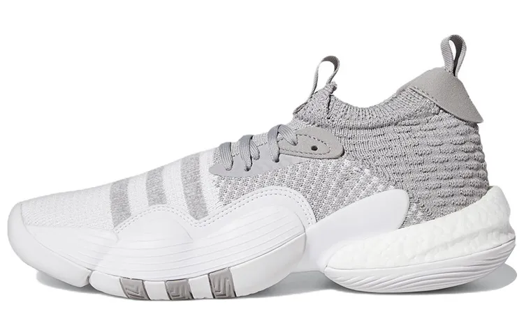 Adidas Trae Young 2.0 Cushioning Slip Resistant Abrasion Resistant Low top Basketball Shoes Unisex Gray White