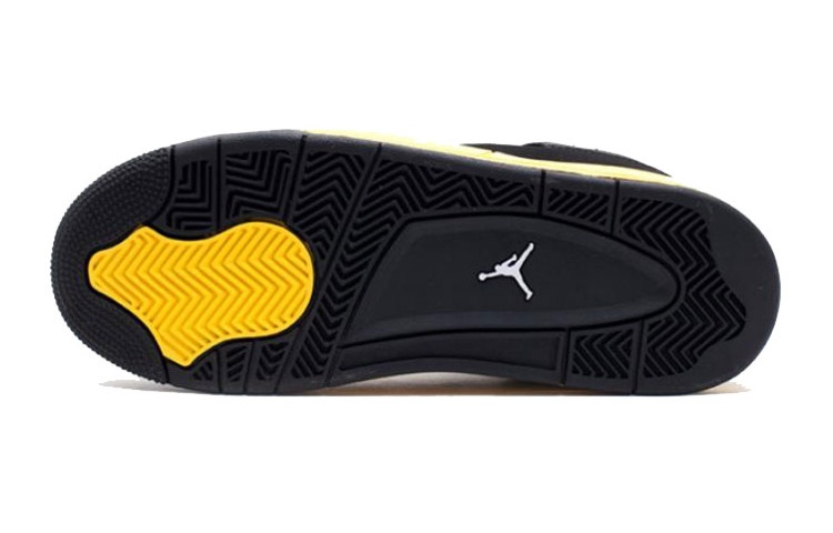 Женские кроссовки Jordan Air Jordan 4 (черно-желтые) — Чёрный / жёлтый — фото 5