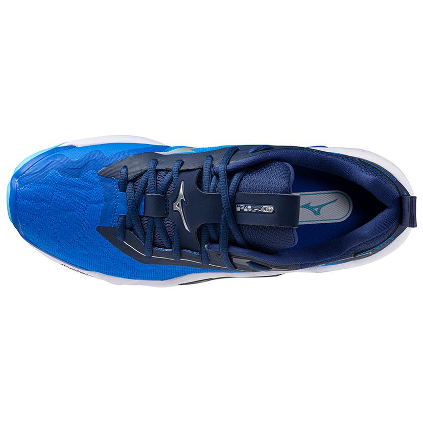 Mizuno Slip Resistant Abrasion Resistant Low top Training Shoes Unisex Blue White