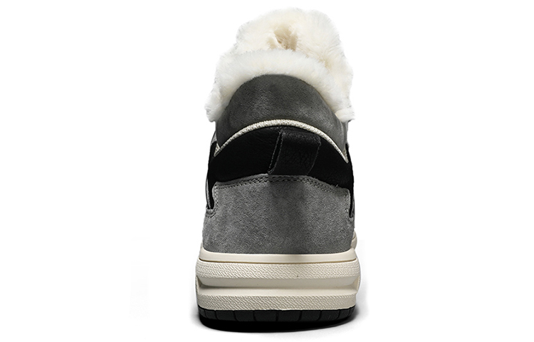 Jeep Winter Shearling Thickened And Fleece Lined Thermal Cold Resistant Short Snow Boots Men's Black Gray