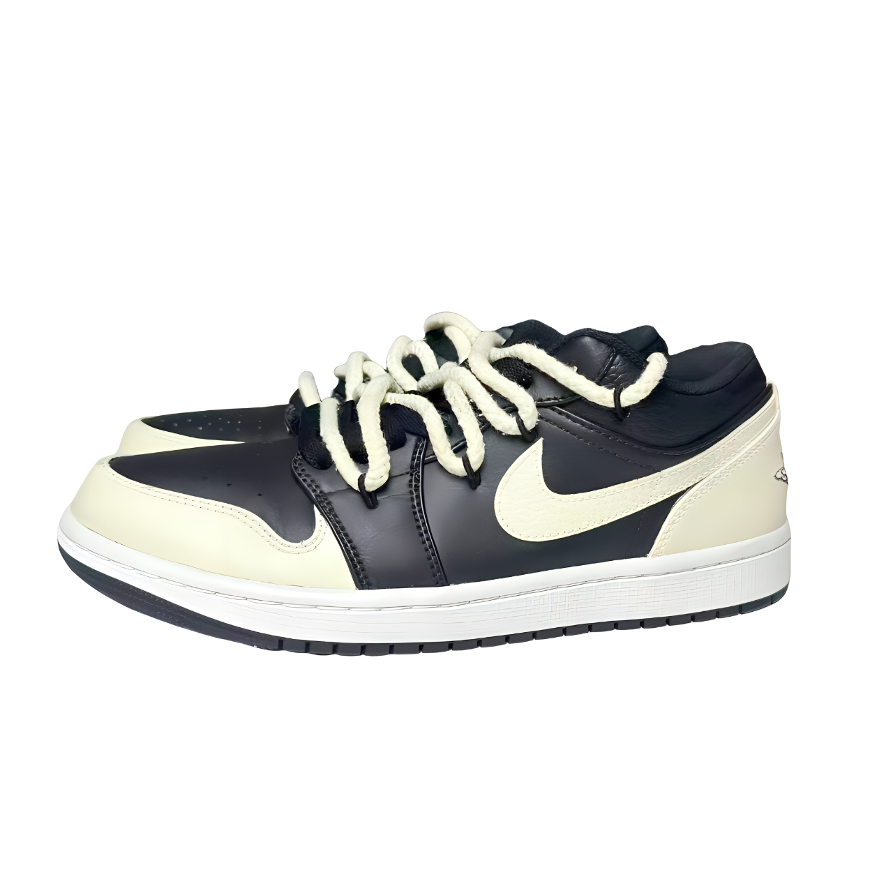 Jordan Air Jordan 1 Vintage Basketball Shoes Unisex Low Top Ivory