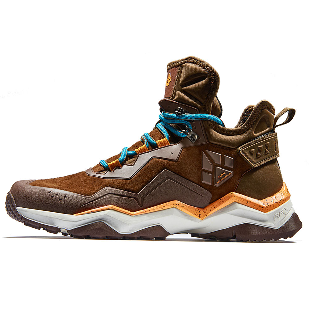 RAX Slip Resistant, Abrasion Resistant, Lightweight High top Outdoor Shoes Men’s Brown