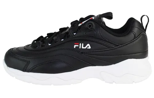 FILA Disarray Leather Athletic Shoes 'Black White'