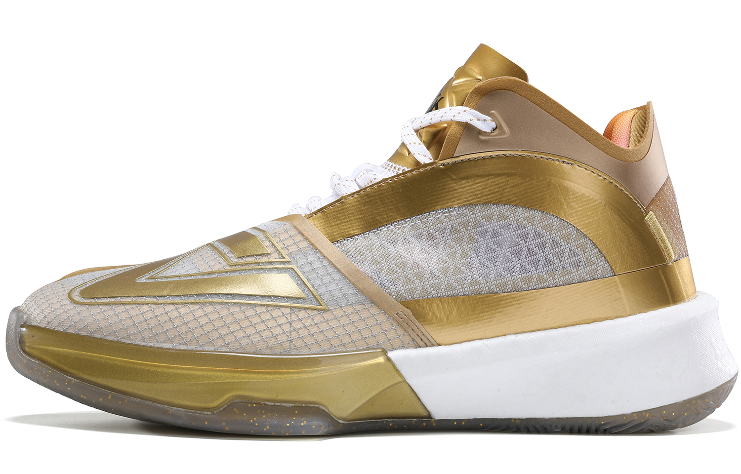 PEAK State Extremely Large Triangle 1.0 Basketball Shoes Men’s Mid Top Gold/White