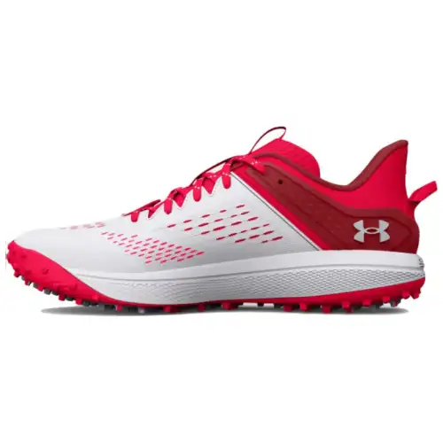 Under Armour Cushioning, Wear Resistant Low top Training Shoes Unisex Red White