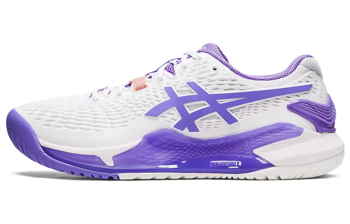 Asics Gel Resolution 9 Low top Tennis Shoes Women's White Purple