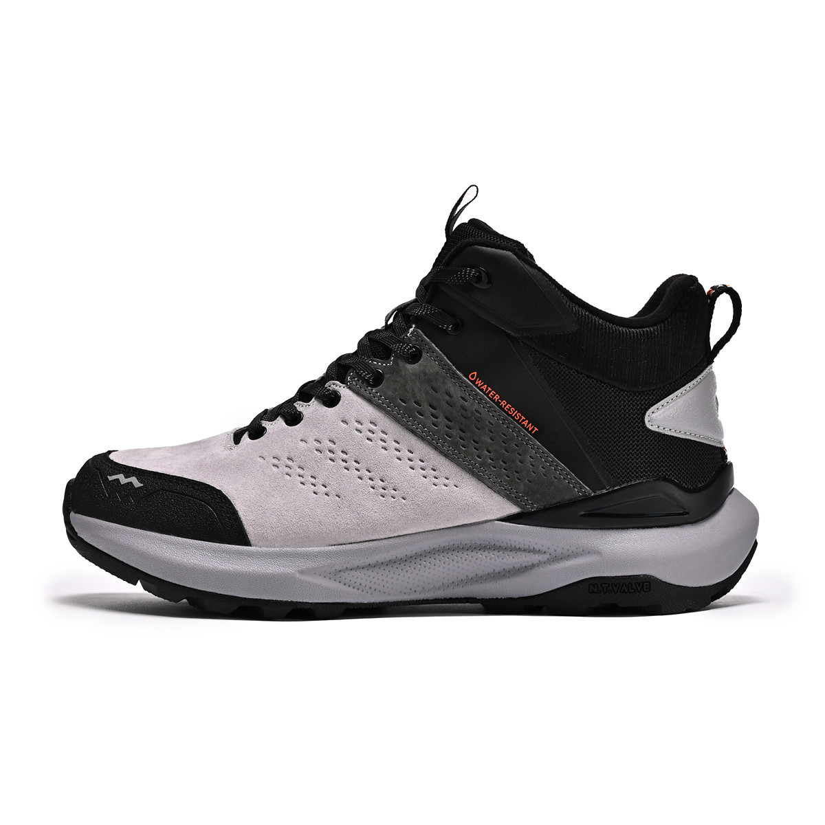 TUTU Slip Resistant Abrasion Resistant High top Hiking Shoes Unisex Light Gray