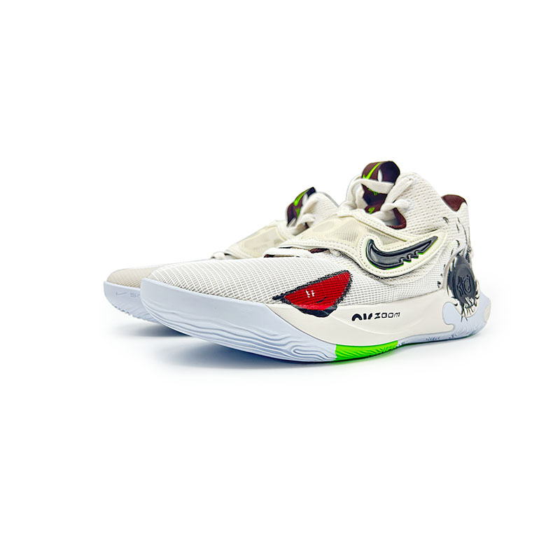 Nike KD Trey 5 X Fallen Angel Abrasion Resistant Anti Rollover Slip Resistant Mid top Basketball Shoes Unisex Ecru