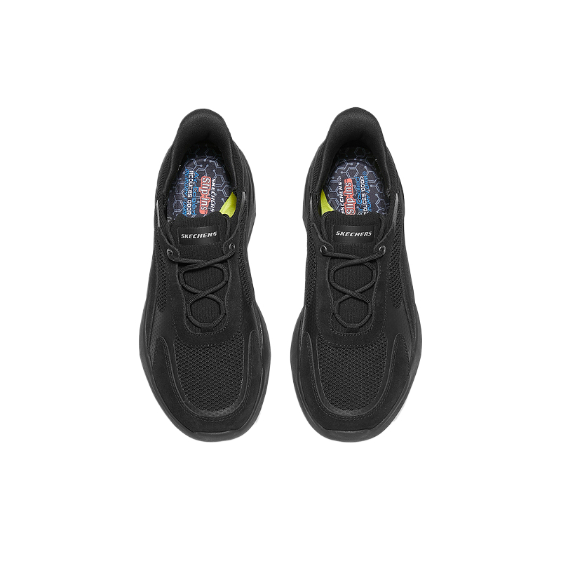Skechers MENS USA STREET WEAR Mesh, Artificial Leather Low top Training Shoes Men’s Black