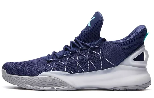 ANTA Light Cavalry 3 Basketball Shoes Men's Low Top Obsidian Blue/Anta White/Mist Gray