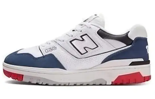 New Balance NB 550 Leather Athleisure Low top Vintage Basketball Shoes Men's White Blue