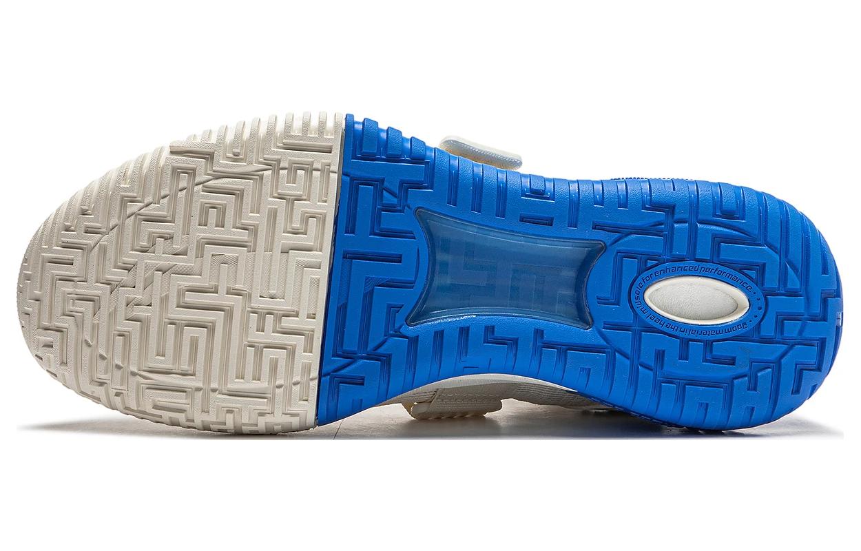 Li Ning Fury Textile, TPU Slip Resistant Abrasion Resistant Low top Basketball Shoes Men’s White Blue