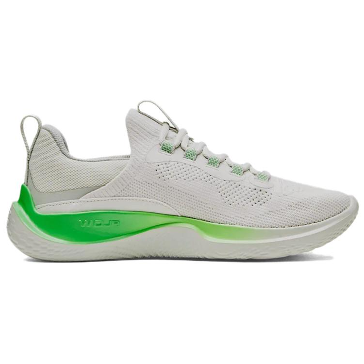 Under Armour Cushioning Slip Resistant Abrasion Resistant Low top Training Shoes Men’s White Green