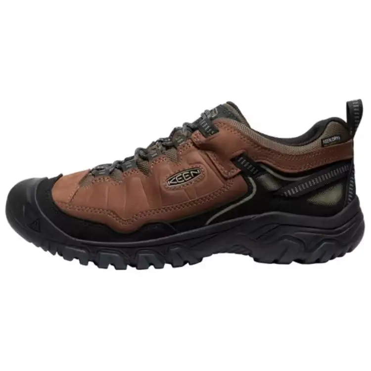 Keen Targhee 4 Cushioning Slip Resistant Abrasion Resistant Coverage Low top Hiking Shoes Men's Brown Black