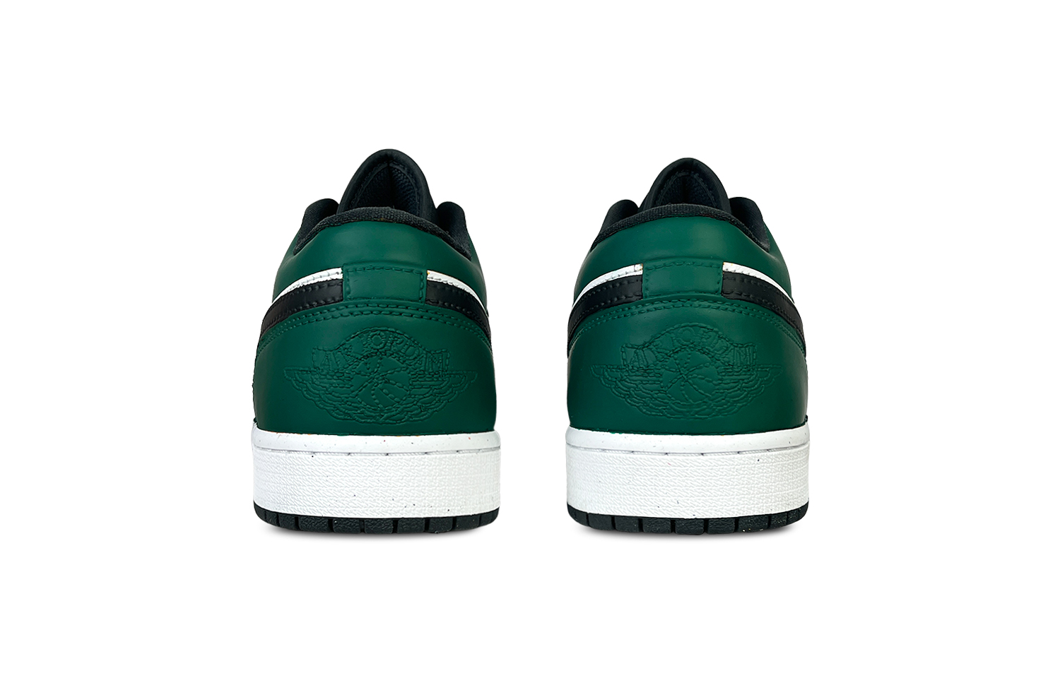 Jordan Air Jordan 1 Reverse Black Green Abrasion Resistant Low top Vintage Basketball Shoes Unisex Green
