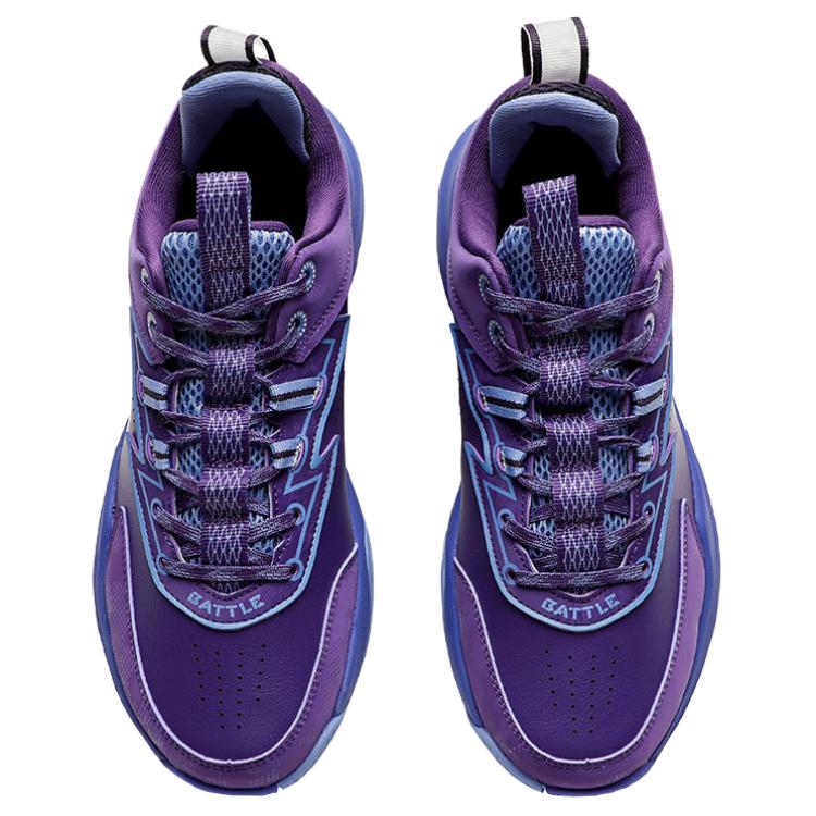 QIAODAN Slip Resistant Abrasion Resistant Slip Resistant Abrasion Resistant Low top Basketball Shoes Men’s Purple