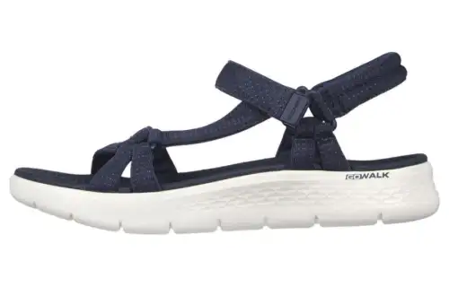 Skechers Go Walk Fle Fabric Slip Resistant Abrasion Resistant Beach Sandals Women's Marine Blue