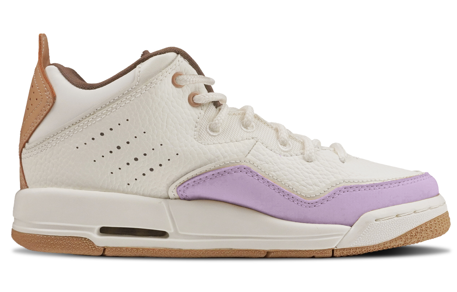 Jordan Courtside 23 Slip Resistant Abrasion Resistant Mid top Basketball Shoes Women’s Beige Purple
