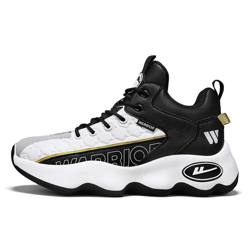 WARRIOR Basketball Shoes Men’s Low Top White Black/Beige Black/Black