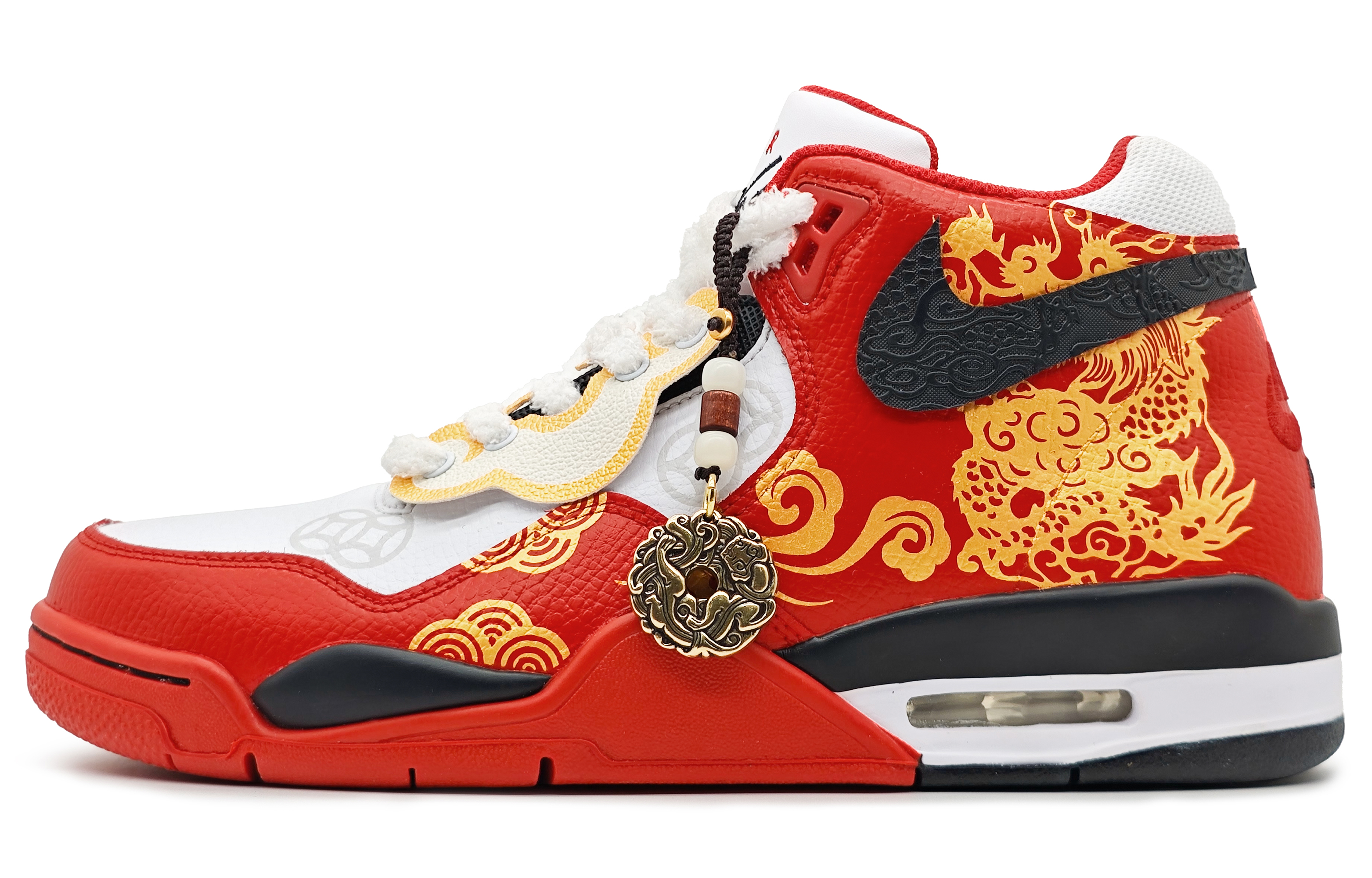 Nike Flight Legacy High top Vintage Basketball Shoes Unisex China Red