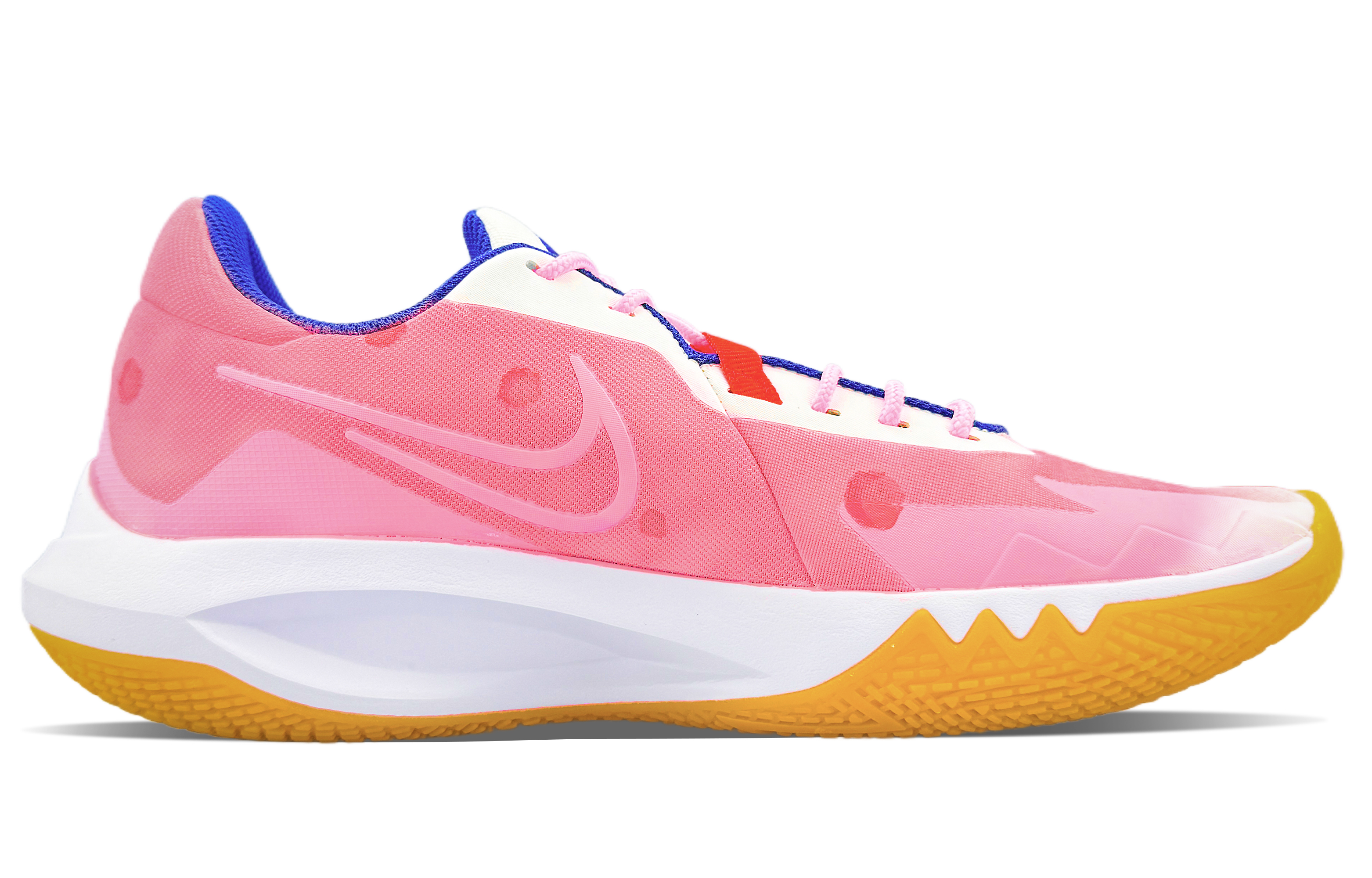 Nike Precision 6 Abrasion Resistant Low top Basketball Shoes Men’s Pink Yellow