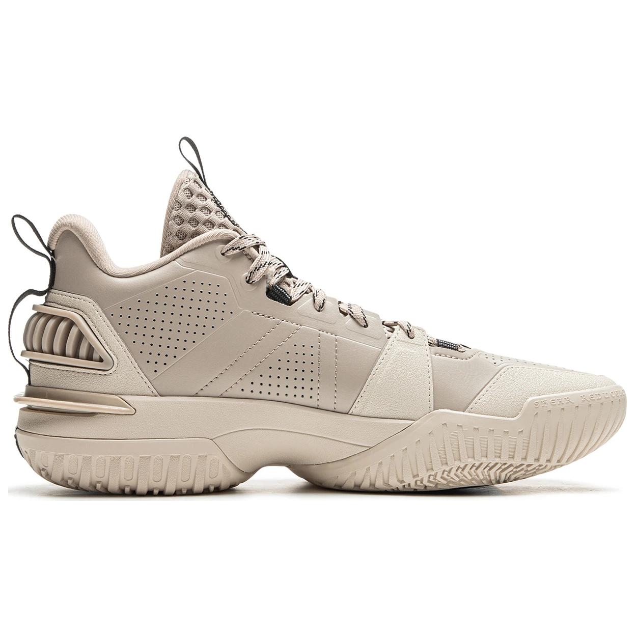Li Ning Storm 2024 WNTR Cushioning Abrasion Resistant Rebound Grip High top Basketball Shoes Men’s Beige
