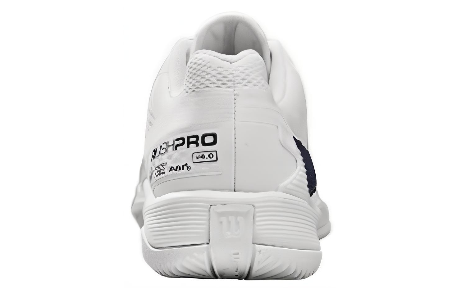 Wilson Rush Pro 4.0 Abrasion Resistant Support Abrasion Resistant Support Low top Tennis Shoes Men’s White