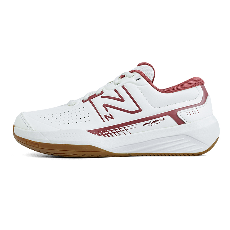 New Balance 696 V5 Hard Court Tennis Shoes 'White Red' Women's