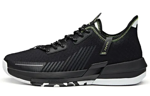 Anta Basketball Collection Laser Low top Vintage Basketball Shoes Men's Black White