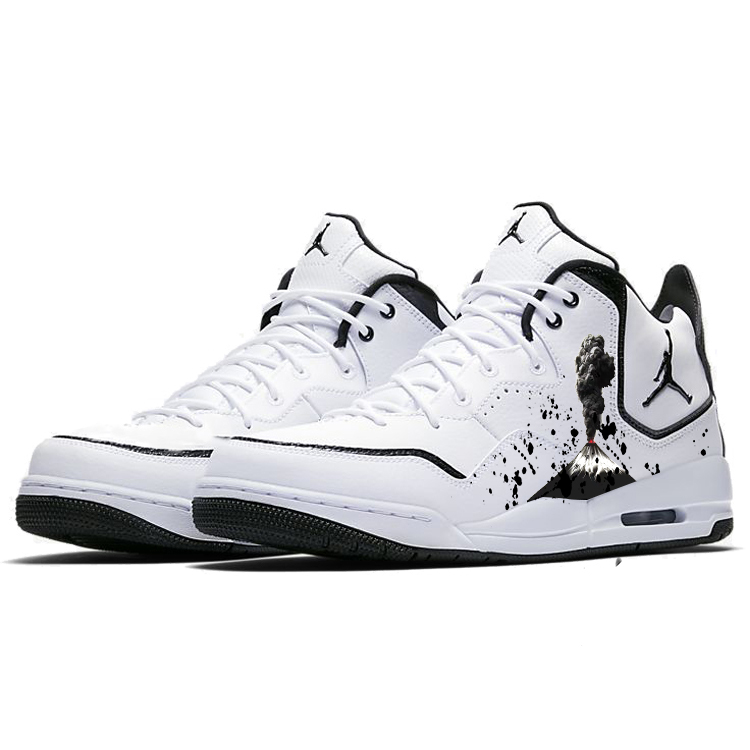Jordan Courtside 23 Vintage Basketball Shoes Men’s Mid Top White/Black