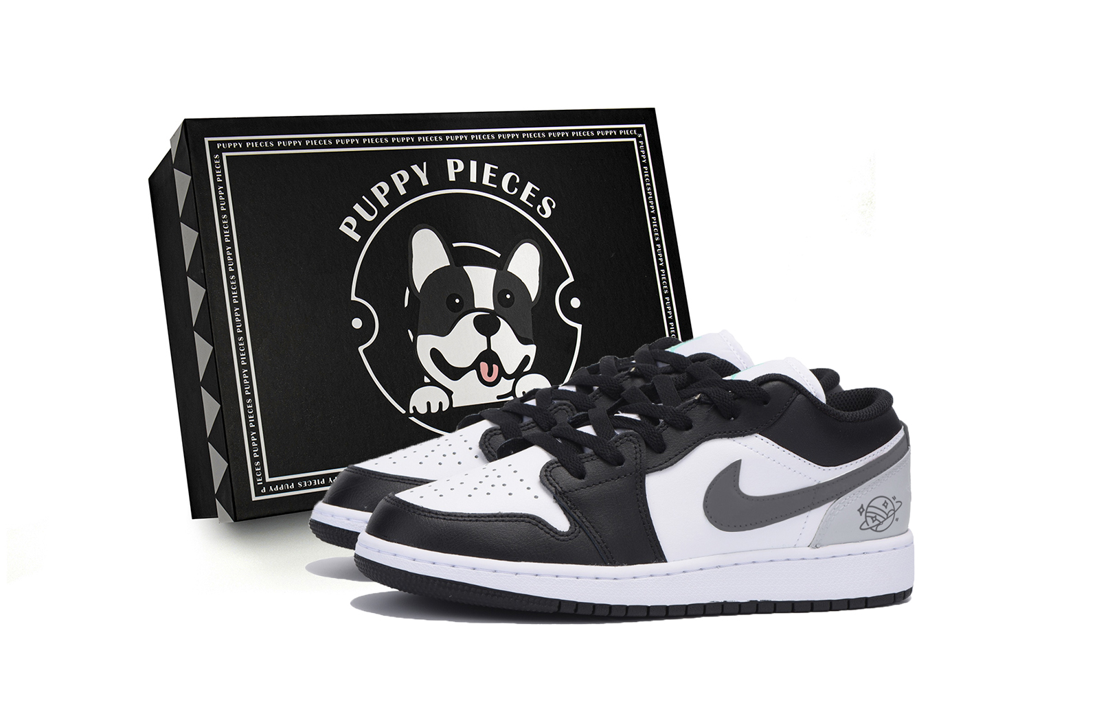 Jordan Air Jordan 1 Slip Resistant Abrasion Resistant Low top Vintage Basketball Shoes Men’s Black Gray
