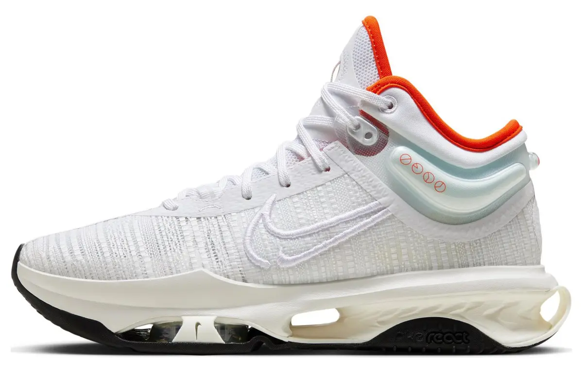 Nike Air Zoom G.T. Jump 2 Mid top Basketball Shoes Unisex White Orange Black