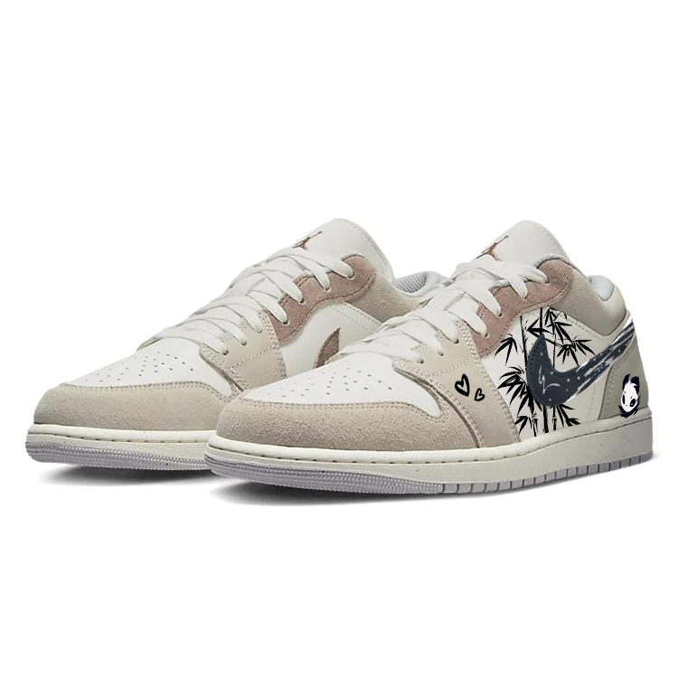 Jordan Air Jordan 1 Vintage Basketball Shoes Unisex Low Top White/Brown