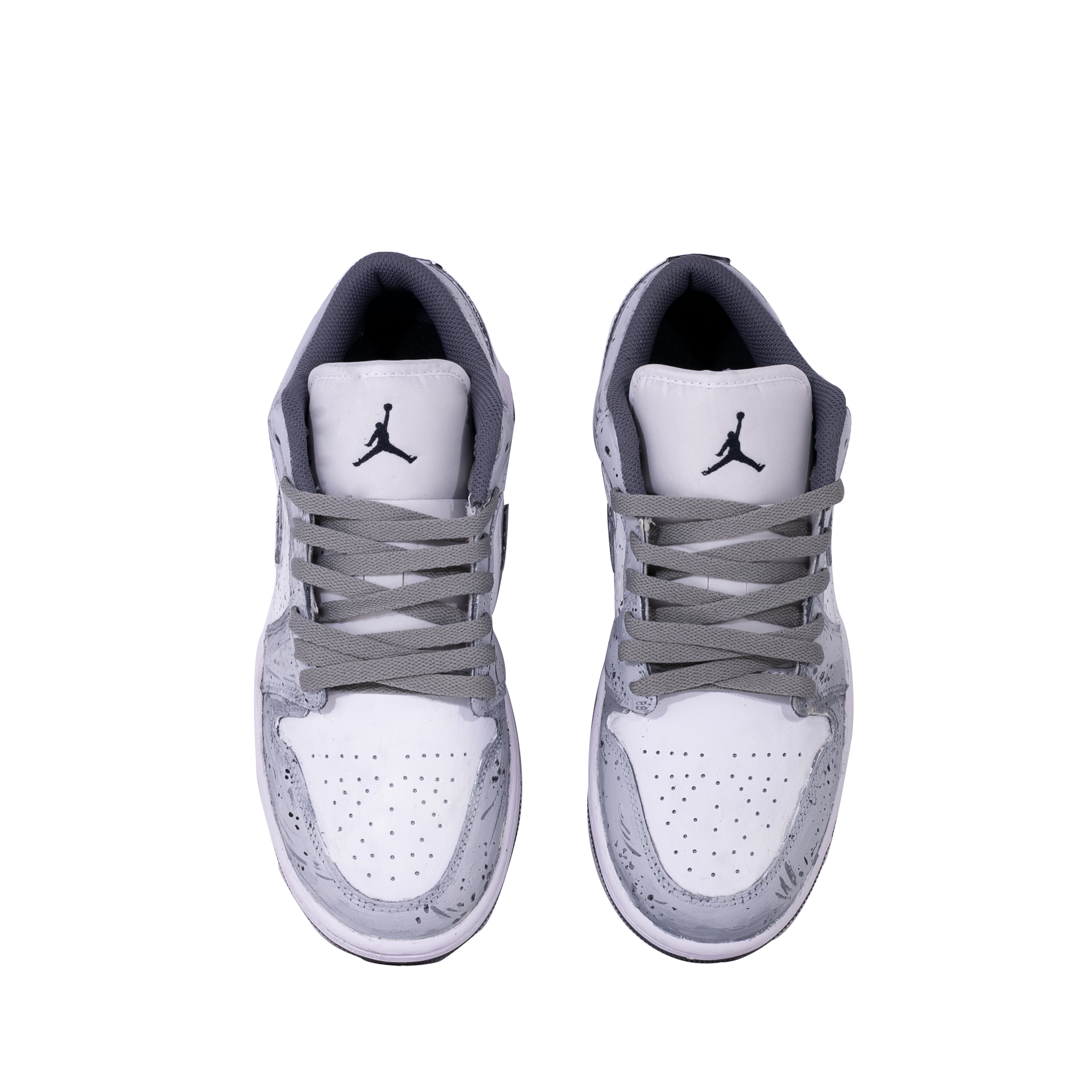 Jordan 1 Cement Distressed Patent Leather Abrasion Resistant Low top Vintage Basketball Shoes Unisex