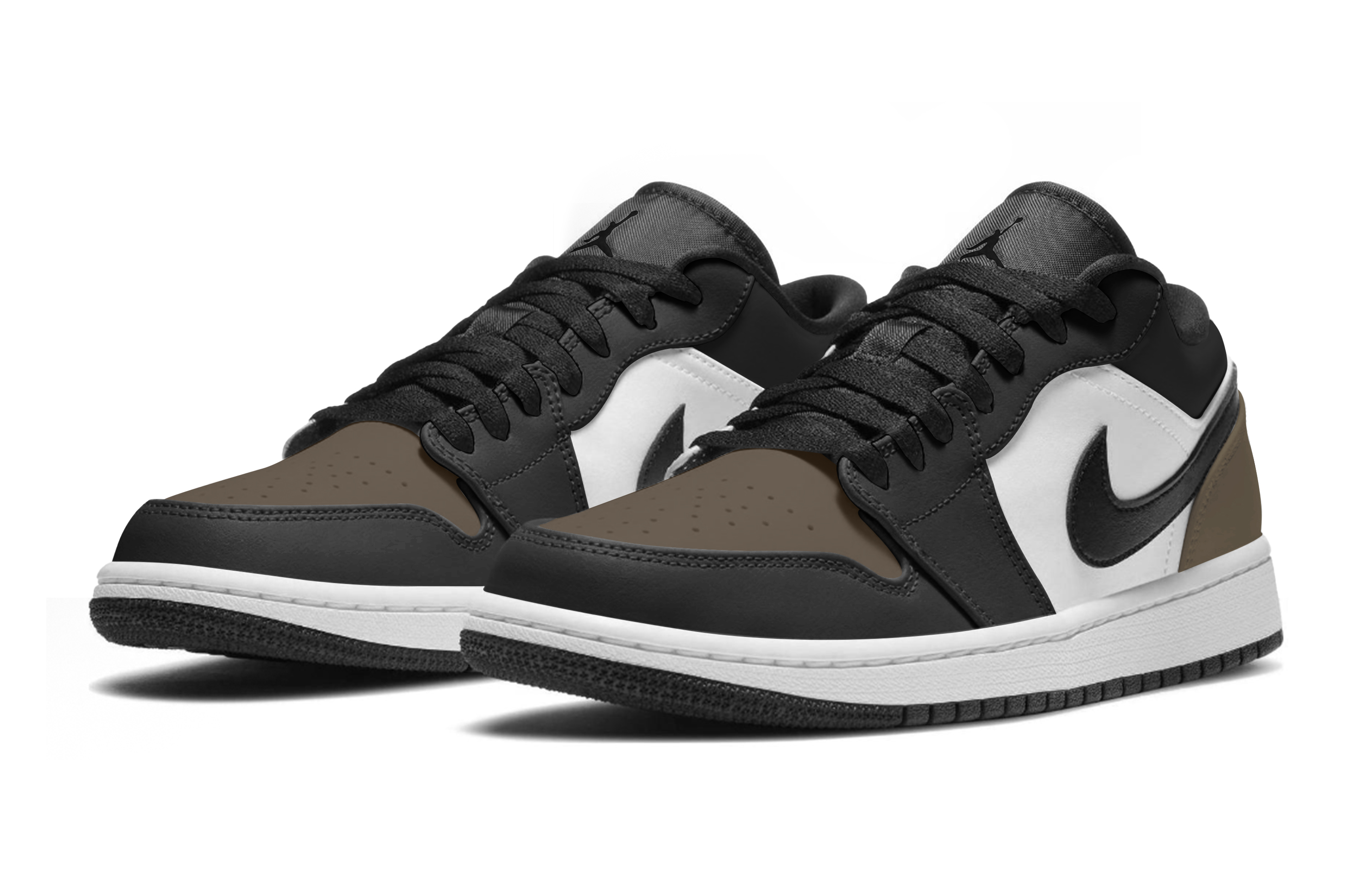 Jordan Air Jordan 1 Slip Resistant Abrasion Resistant Low top Vintage Basketball Shoes Unisex Black