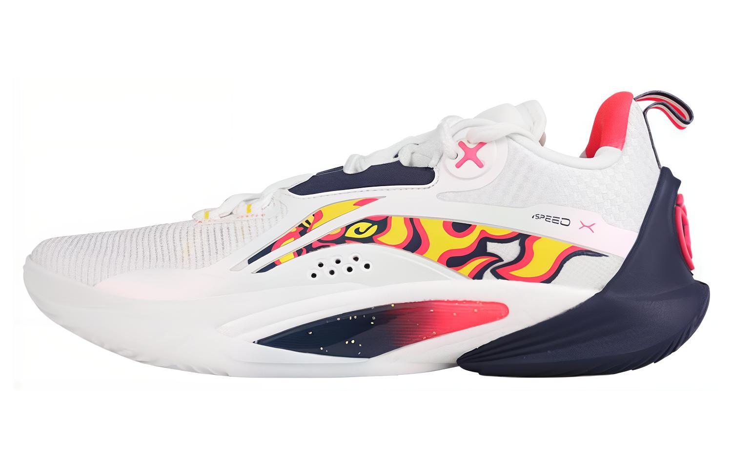 Li Ning Speed 10 Cushioning Slip Resistant Abrasion Resistant Breathable Low top Basketball Shoes Men’s White