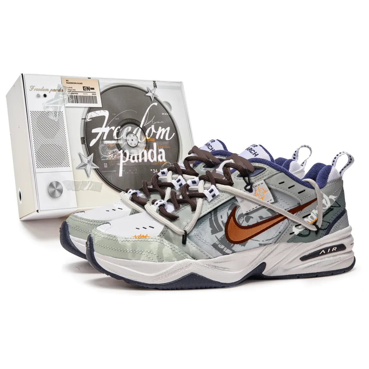 Nike Air Monarch 4 Box, Cyber Ruins Slip Resistant Abrasion Resistant Slip Resistant Abrasion Resistant Low top