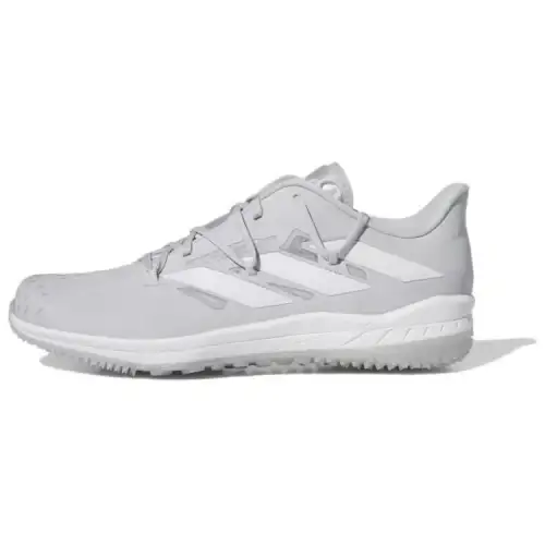 Adidas Adizero Afterburner 9 Turf Baseball Team Light Grey Cloud White Silver Metallic