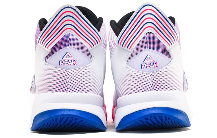 PEAK Cushioning Slip Resistant Abrasion Resistant High top Performance Basketball Shoes Men’s Rose Red